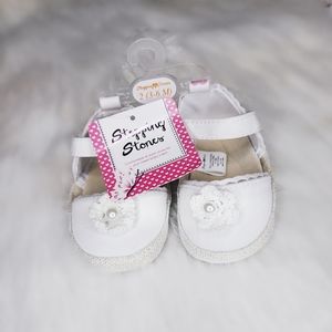 White Baby Strap Comfy Shoes